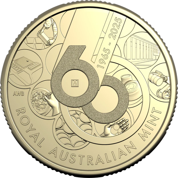 60TH ANNIVERSARY ROYAL AUSTRALIAN MINT 2025 $1 MINTMARK & PRIVY MARK FOUR COIN SET
