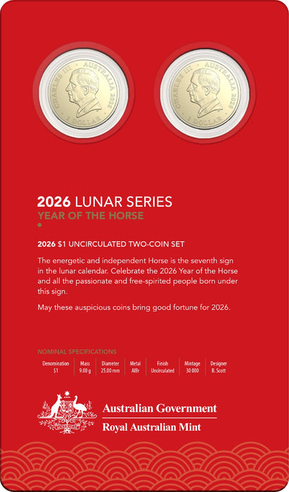 2026 $1 Uncirculated Two-Coin Set
