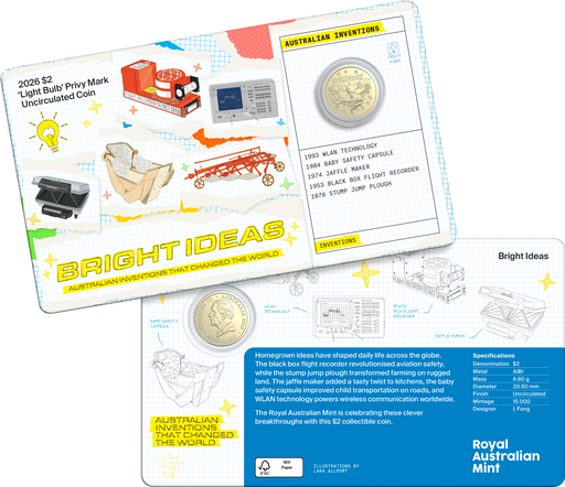 2026 Bright Ideas Coin Program $2 Uncirculated Carded Coin