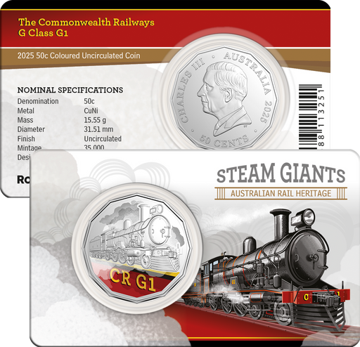 STEAM GIANTS AUSTRALIAN RAIL HERITAGE 2025 SEVEN COIN COLLECTION