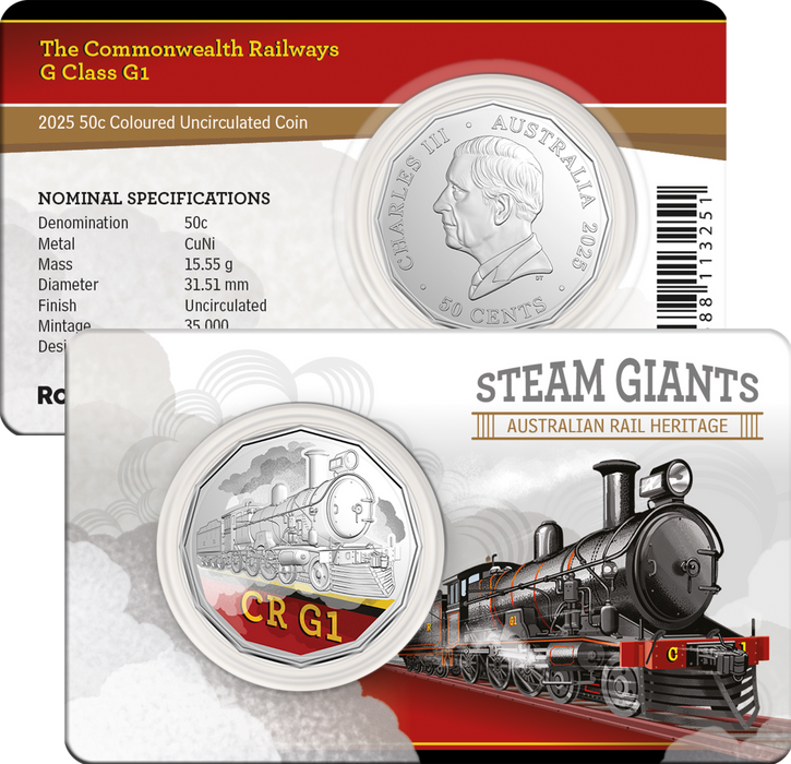 STEAM GIANTS AUSTRALIAN RAIL HERITAGE 2025 SEVEN COIN COLLECTION