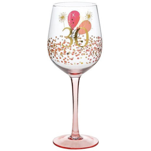 LADIES 3OTH WINE GLASS