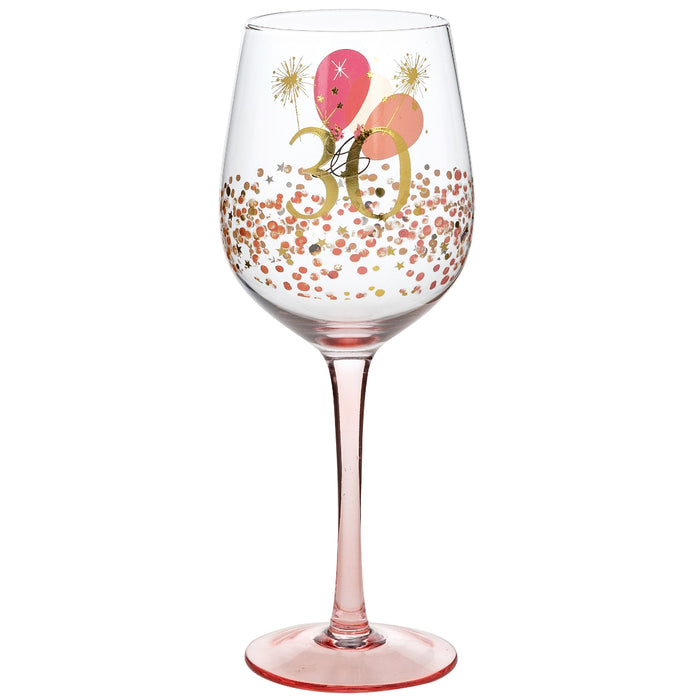 LADIES 3OTH WINE GLASS