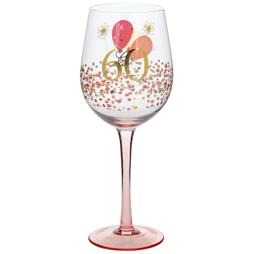 LADIES 60TH WINE GLASS