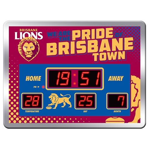 LED SCOREBOARD CLOCK BRISBANE LIONS