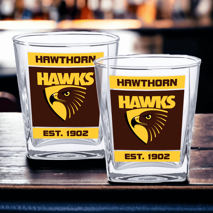 HAWKS SET OF 2 SPIRIT GLASSES