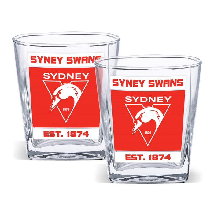 SYDNEY SWANS SET OF 2 SPIRIT GLASSES