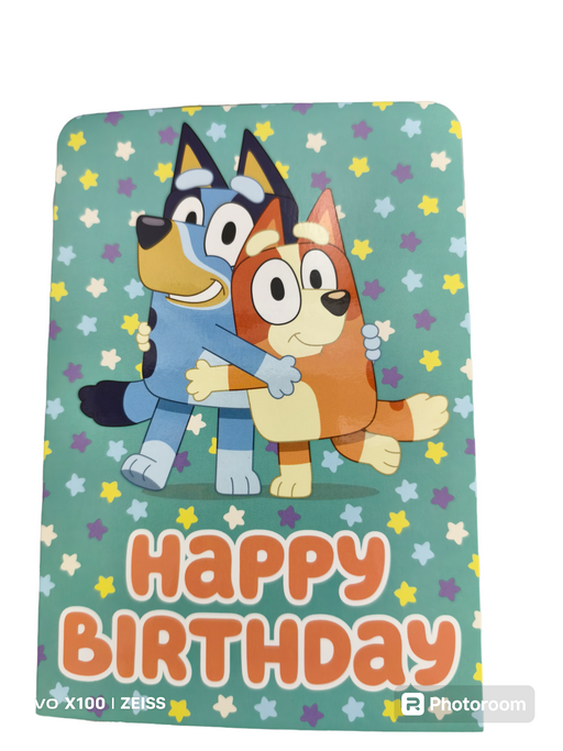 BLUEY BIRTHDAY CARD BUILDING BLOCKS