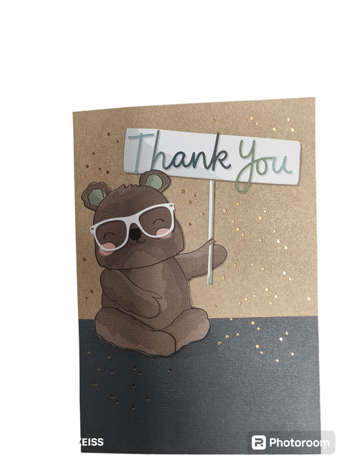 THANK YOU GEN BEAR HOLDING THANK YOU SIGN