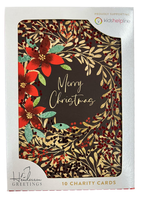 FLORAL WREATH CHRISTMAS CHARITY CARDS 