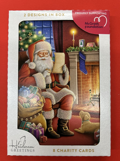 SANTA WITH GIFTS CHRISTMAS CHARITY CARDS 