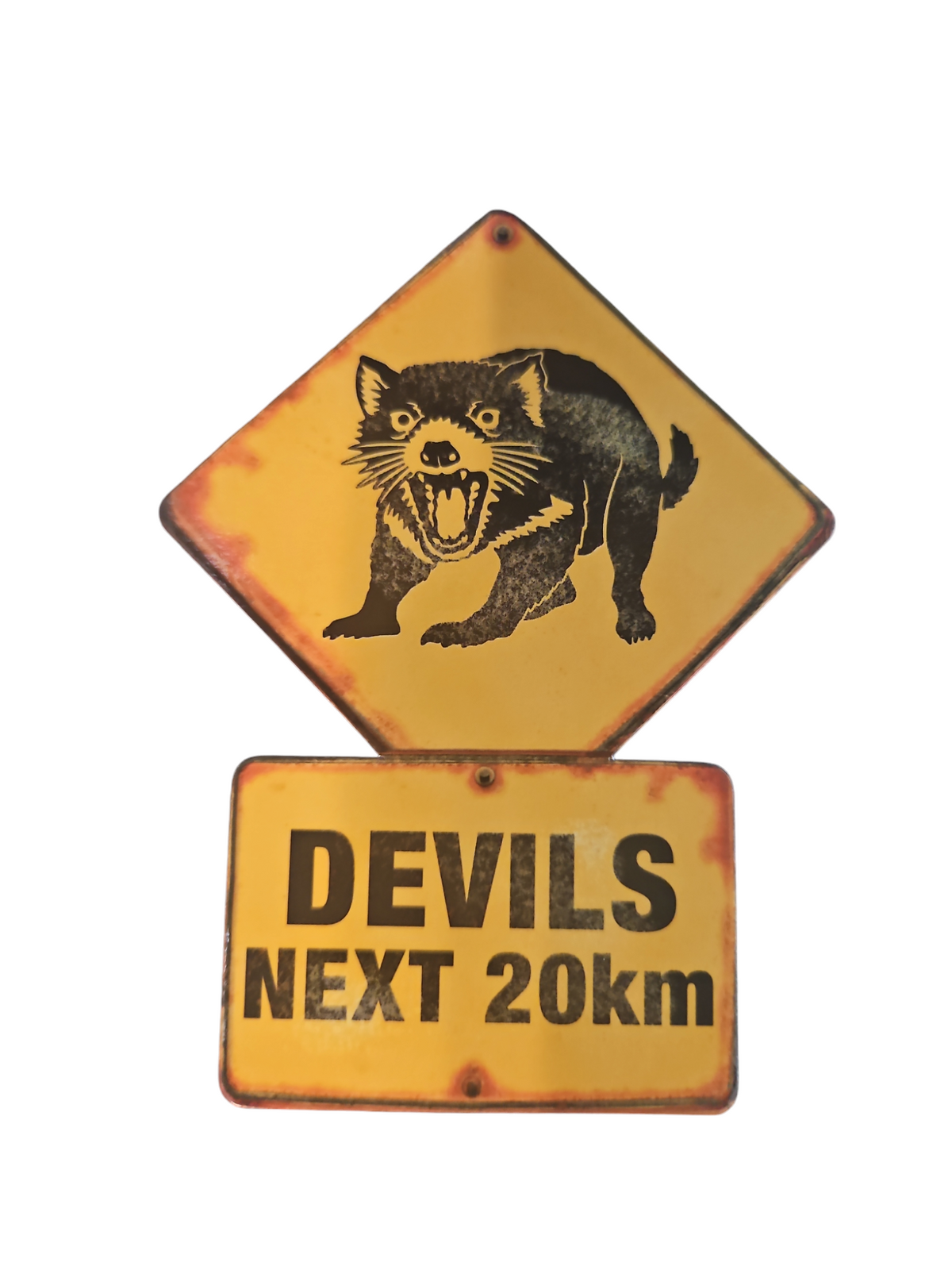 MAGNET SHAPED DEVIL ROADSIGN — The Gift Mart
