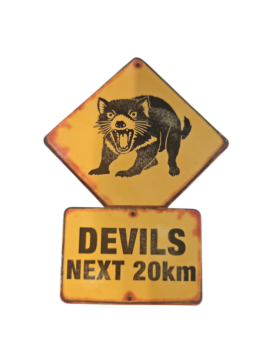 MAGNET SHAPED DEVIL ROADSIGN