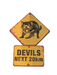 MAGNET SHAPED DEVIL ROADSIGN