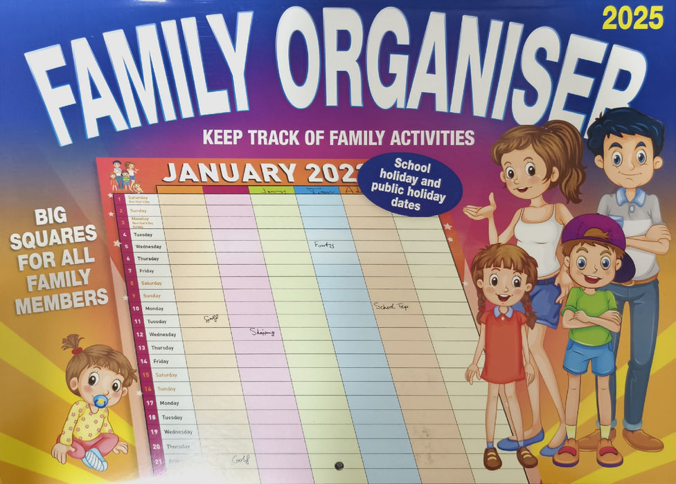 Calendar 2025 Big Print Family Organiser