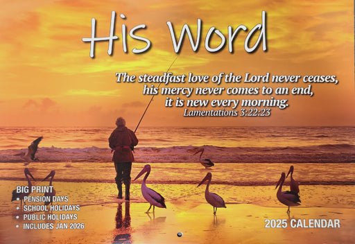 Calendar 2025 Big Print His Word