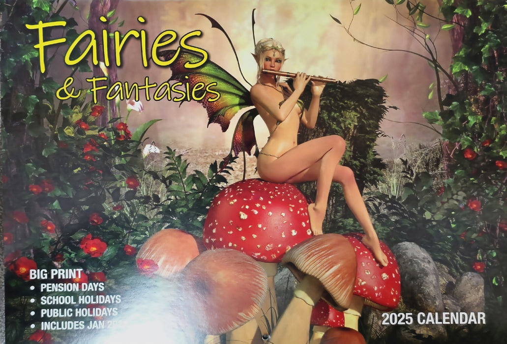 Calendar 2025 Big Print Fairies & Fantasies