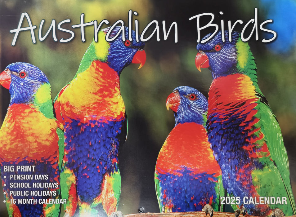 Calendar 2025 Big Print Birds of Australia