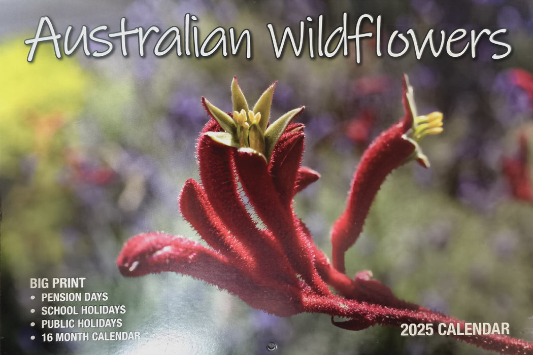 Calendar 2025 Big Print Australian Wildflowers