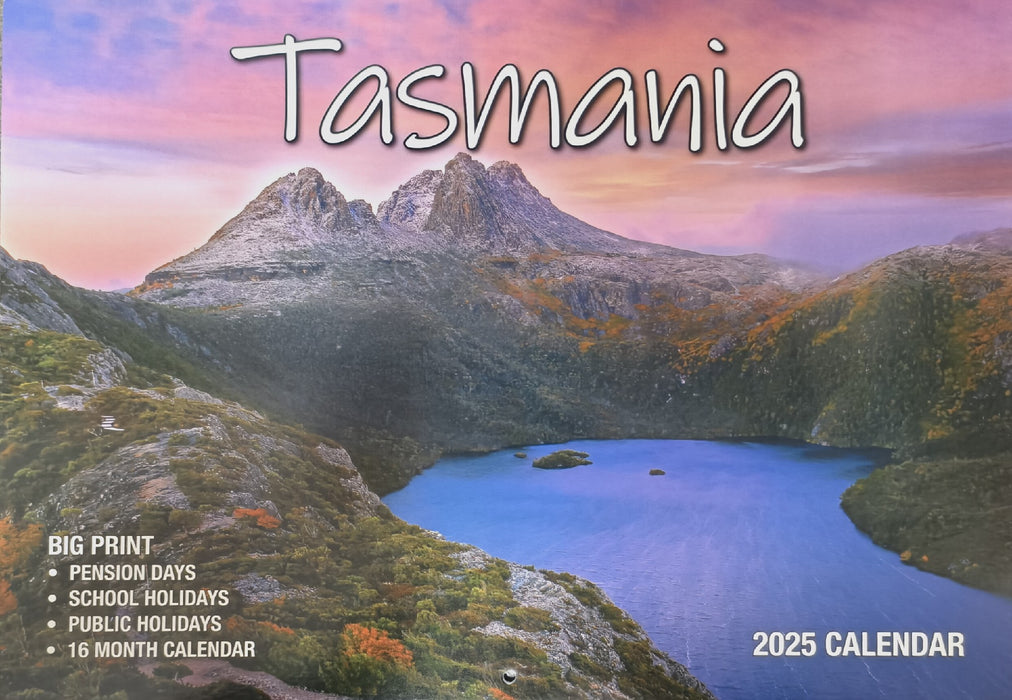 Calendar 2025 Big Print Tasmania