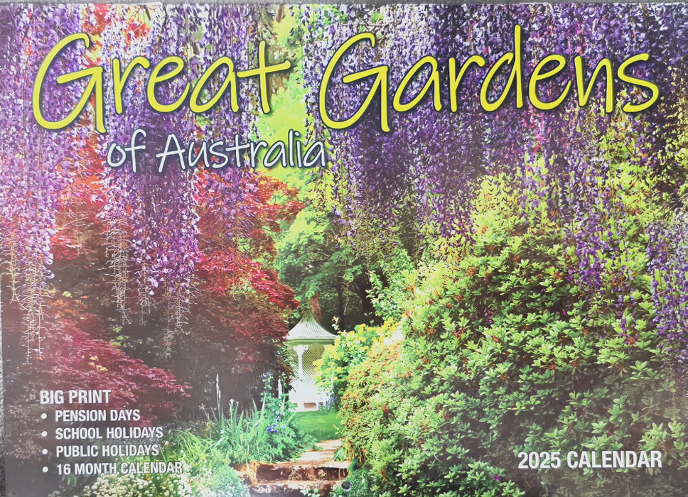 Calendar 2025 Big Print Great Gardens