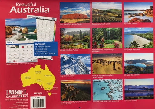 Calendar 2025 335x242mm Beautiful Australia