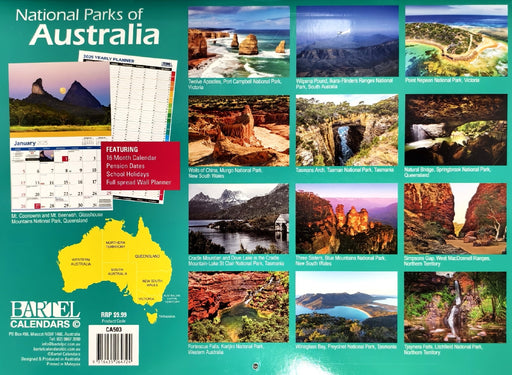 Calendar 2025 335x242mm National Parks of Aust