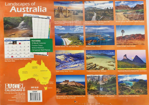 Calendar 2025 335x242mm Great Aust Landscapes