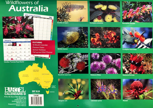 Calendar 2025 335x242mm Wildflowers of Australia