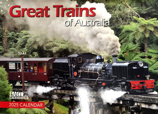 Calendar 2025 335x242mm Great Trains of Australia