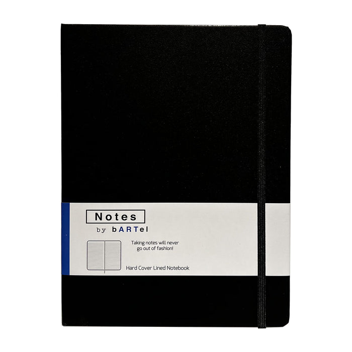 Bartel Notebook Notes by Bartel 13x21cm Hardcover Lined BLACK