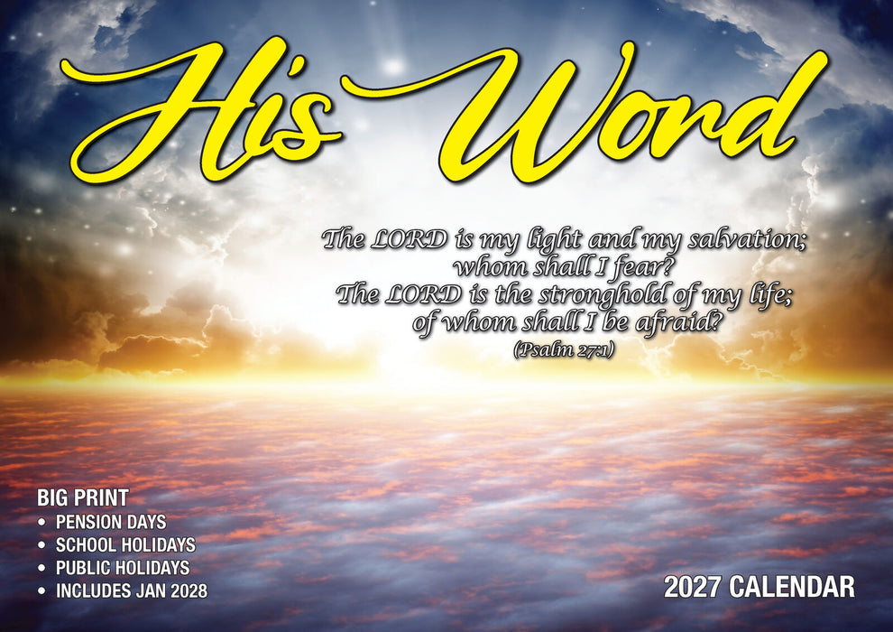 BARTEL CALENDARS 2027 HIS WORD
