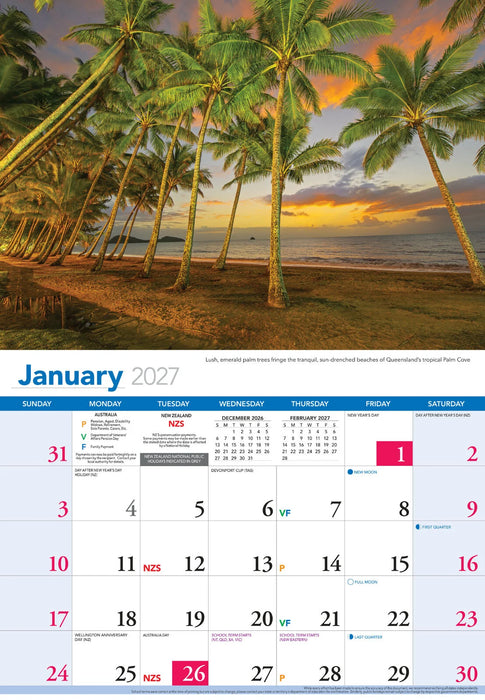 Beautiful Australia 2027 Calendar