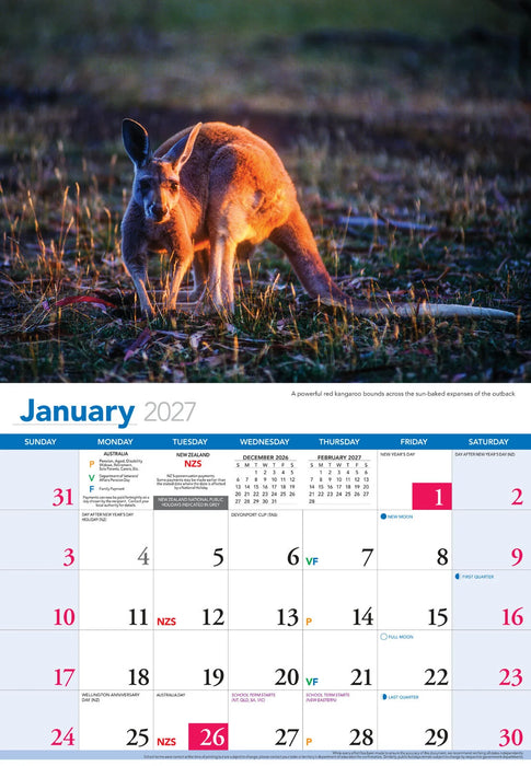 Wildlife of Australia Calendar 2027