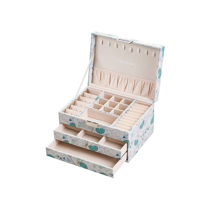 FLORAL JEWELLERY BOX 2 DRAWERS