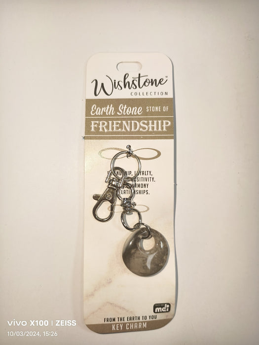 WISHSTONE COLLECTION EARTH STONE KEY CHARM 