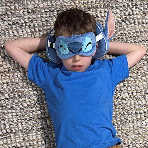RELAXEAZZZ DISNEY STITCH TRAVEL PILLOW & EYE MASK SET
