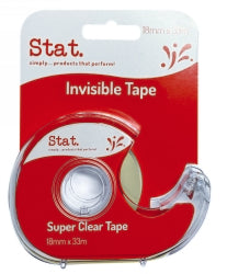 TAPE INVISIBLE STAT 18X33M ON DISPENSER 