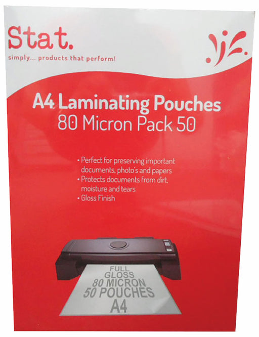 LAMINATING POUCH STAT A4 80 MICRON PK50