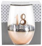 R/Gld Ombre S/L WINE GLASS 18 