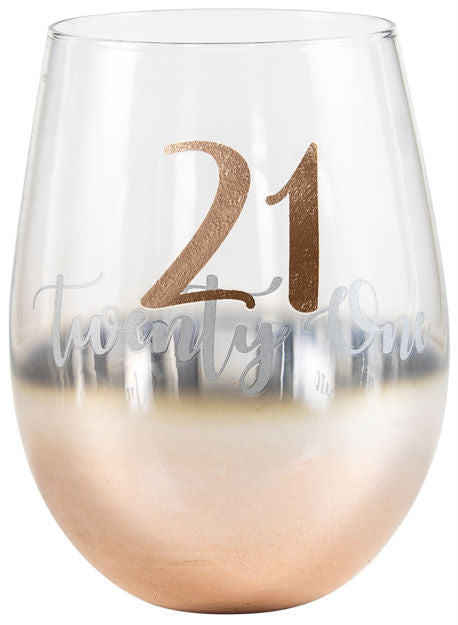 R/Gld Ombre S/L WINE GLASS 21 