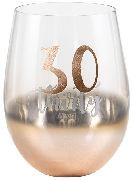 R/Gld Ombre S/L WINE GLASS 30 