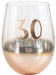 R/Gld Ombre S/L WINE GLASS 30 