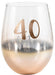 R/Gld Ombre S/L WINE GLASS 40 