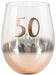 R/Gld Ombre S/L WINE GLASS 50 