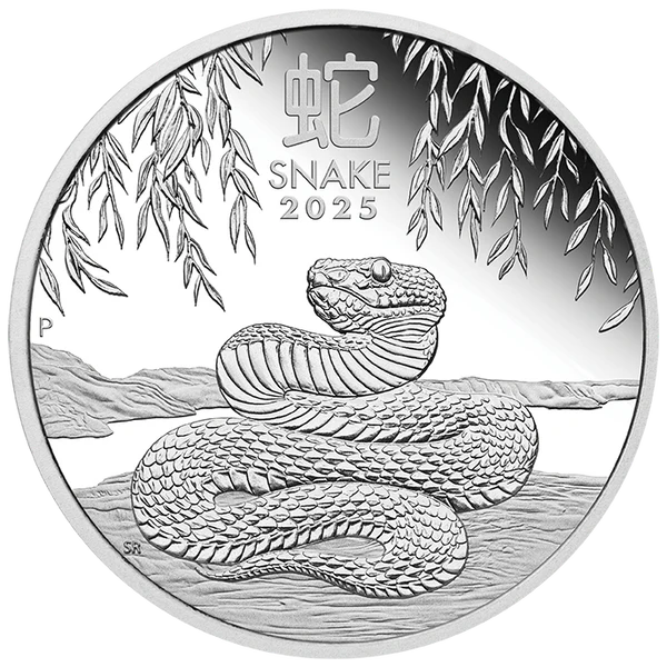 Australian Lunar Series III 2025 Year of the Snake 1oz Silver Proof Coin