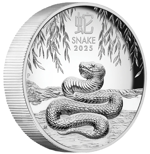 Australian Lunar Series III 2025 Year of the Snake 1oz Silver Proof High Relief Coin