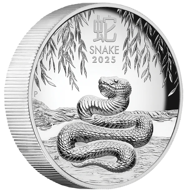 Australian Lunar Series III 2025 Year of the Snake 1oz Silver Proof High Relief Coin