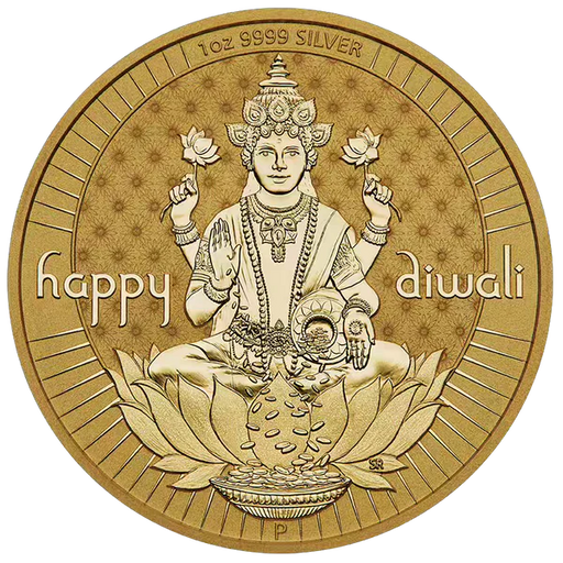 Diwali 1oz Silver Gilded Medallion