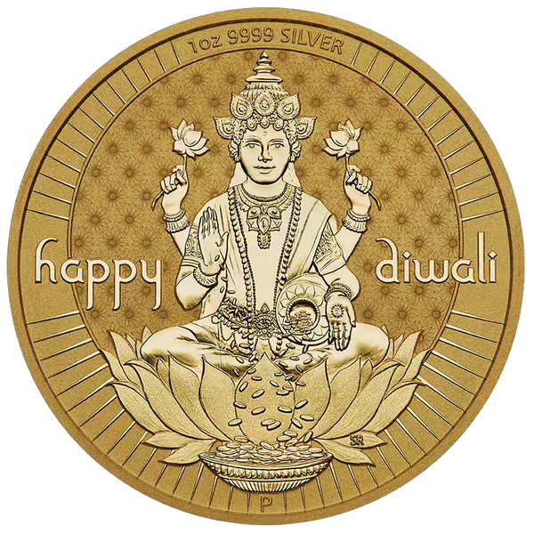 Diwali 1oz Silver Gilded Medallion